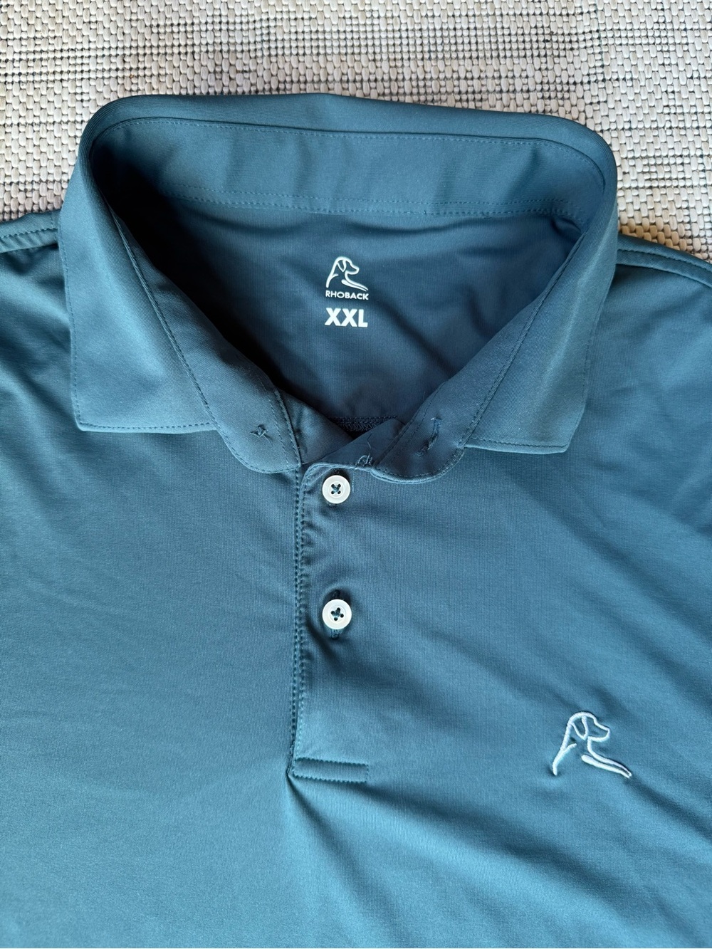 Rhoback Men's Green Performance Polo - XXL
